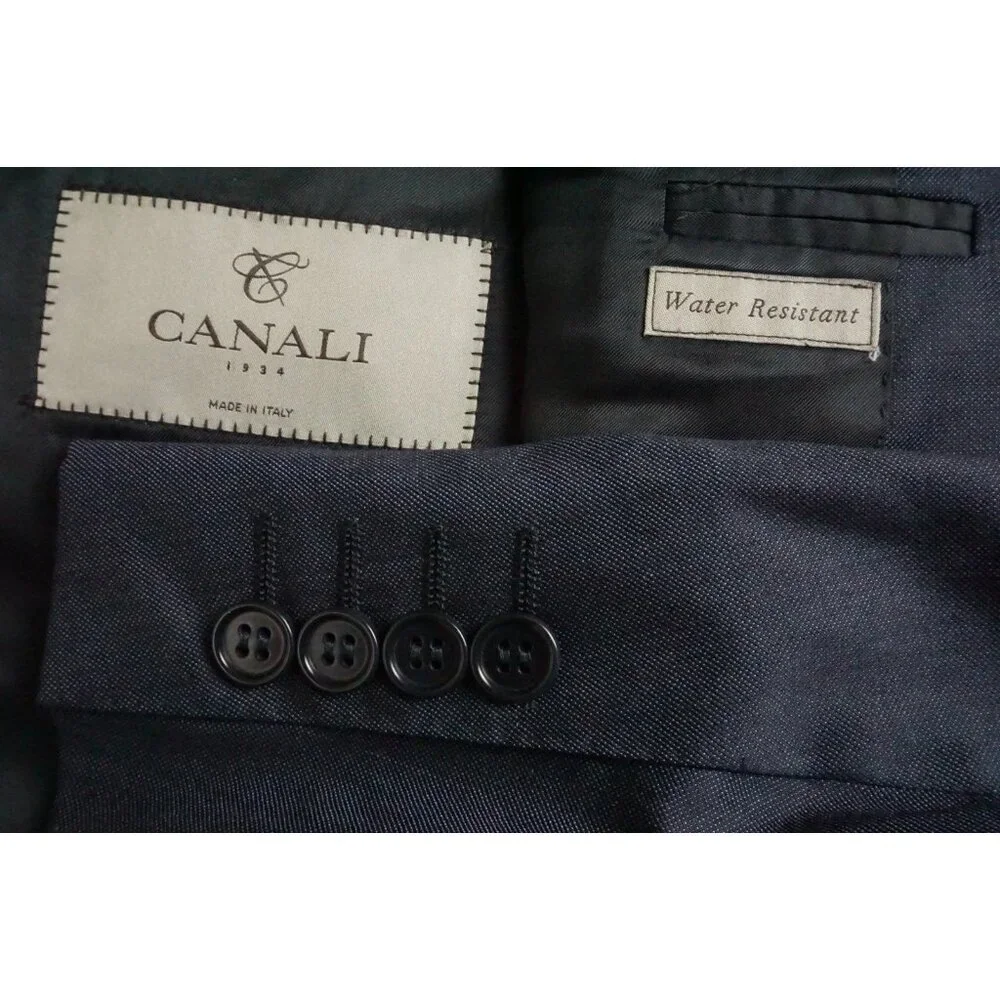 Canali 1934 CURRENT Water Resistant Blue Wool Sport Coat Jacket Sz 40R
